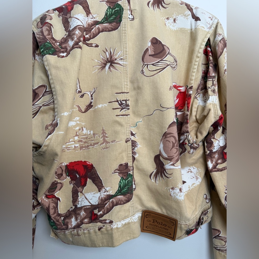 Ralph Lauren Beige Western cowboy Print Jacket - Picture 7 of 11